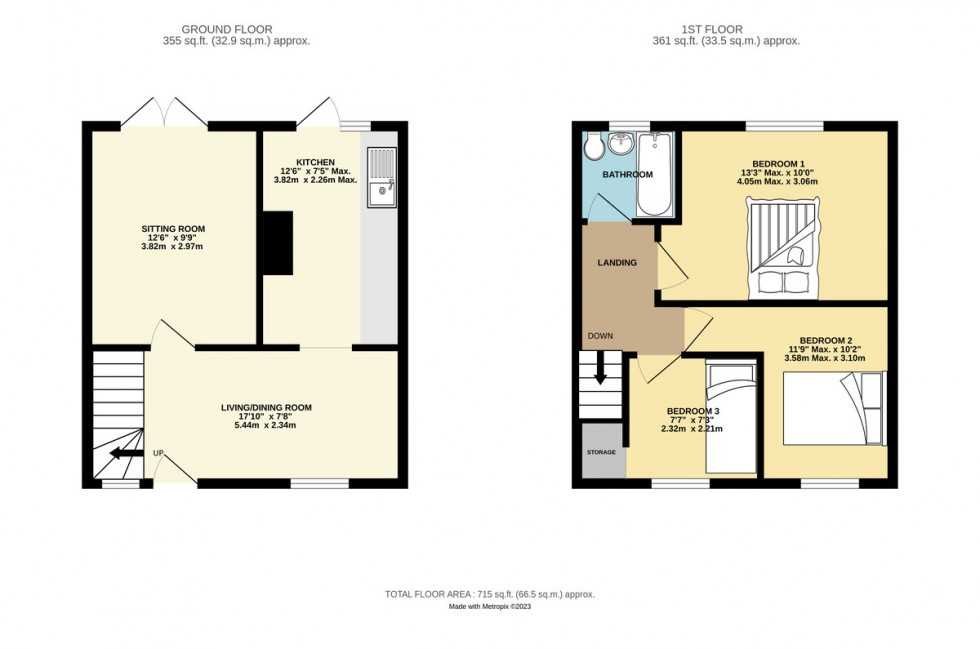 Floorplan for Northumberland Close, Cambridge