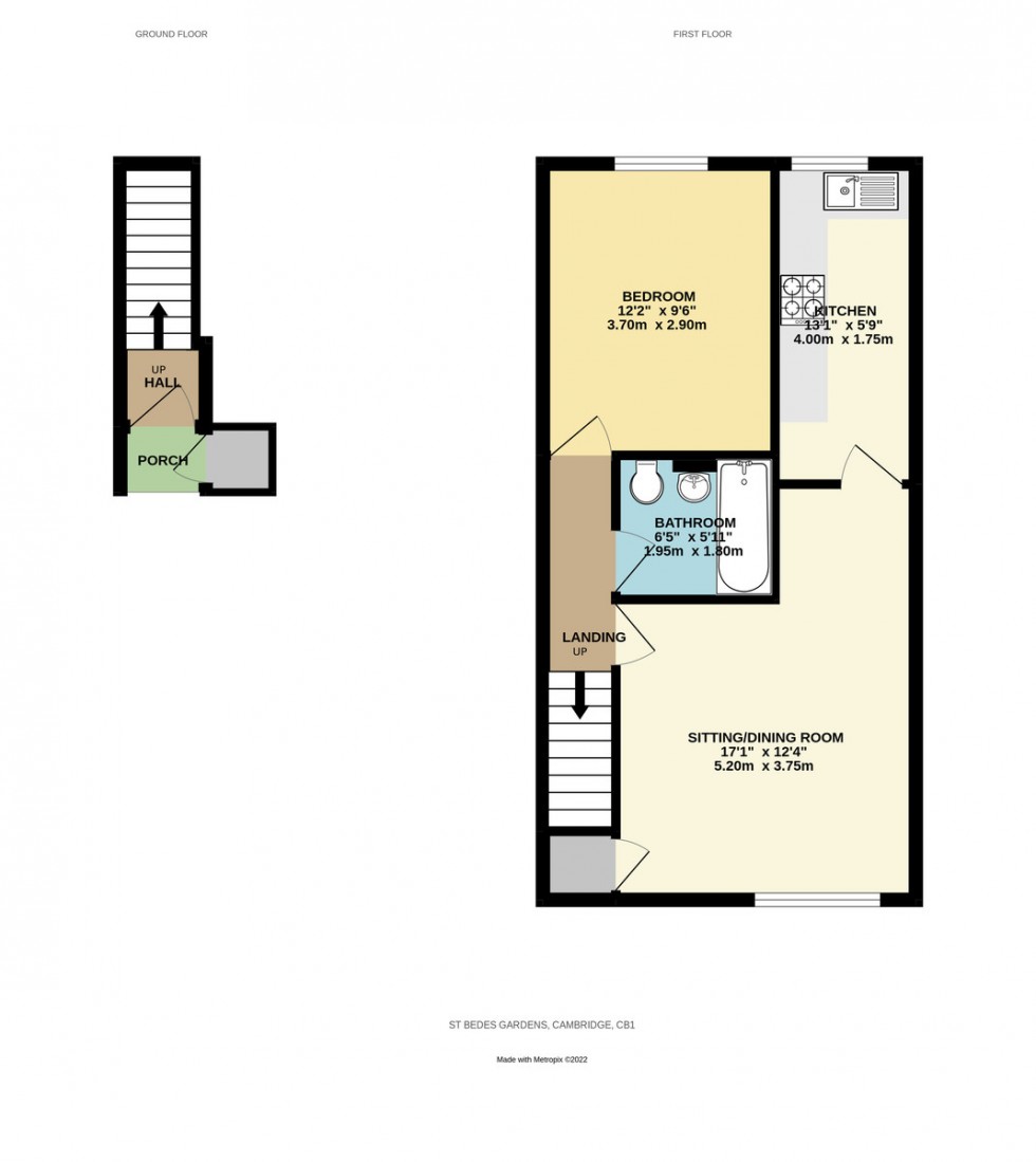 Floorplan for St Bedes Gardens, Cambridge, CB1