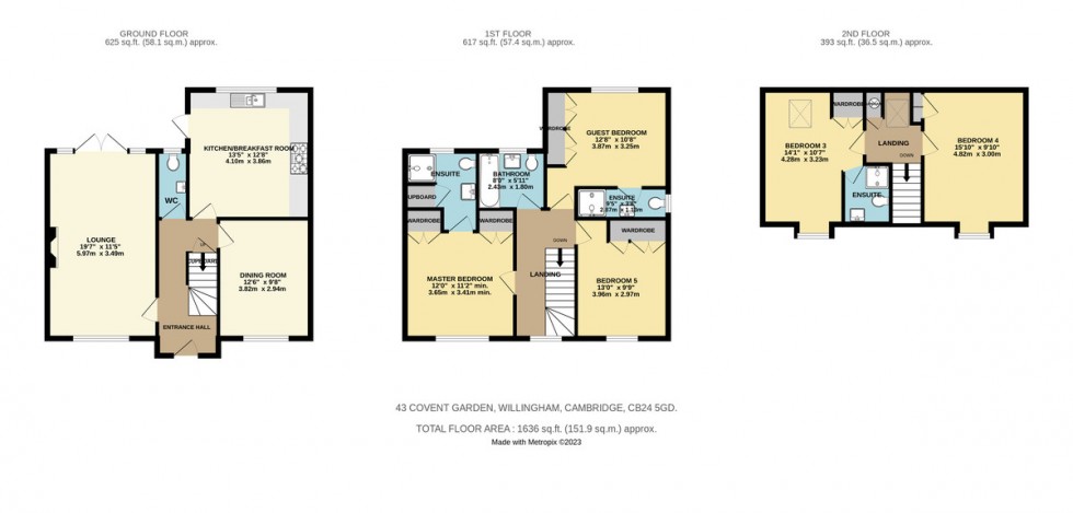 Floorplan for Covent Garden, Willingham, Cambridge.