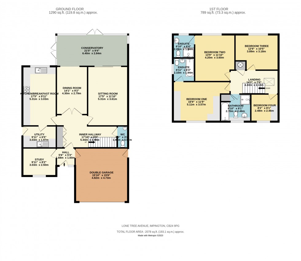 Floorplan for Impington, Cambridge