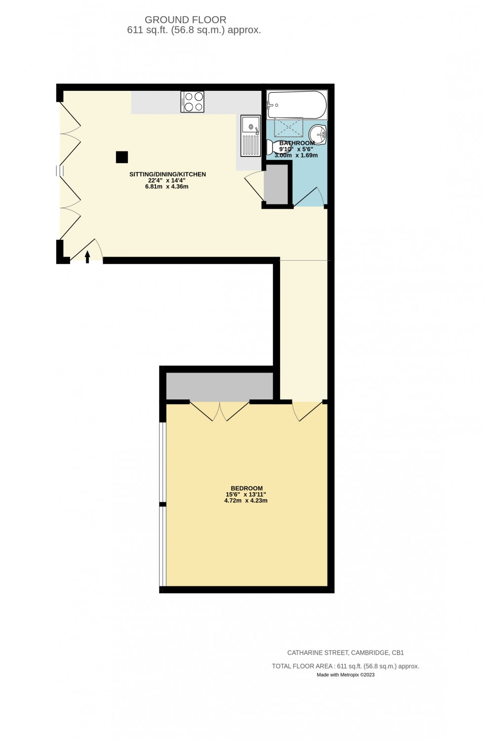 Floorplan for Cambridge, Cambridgeshire