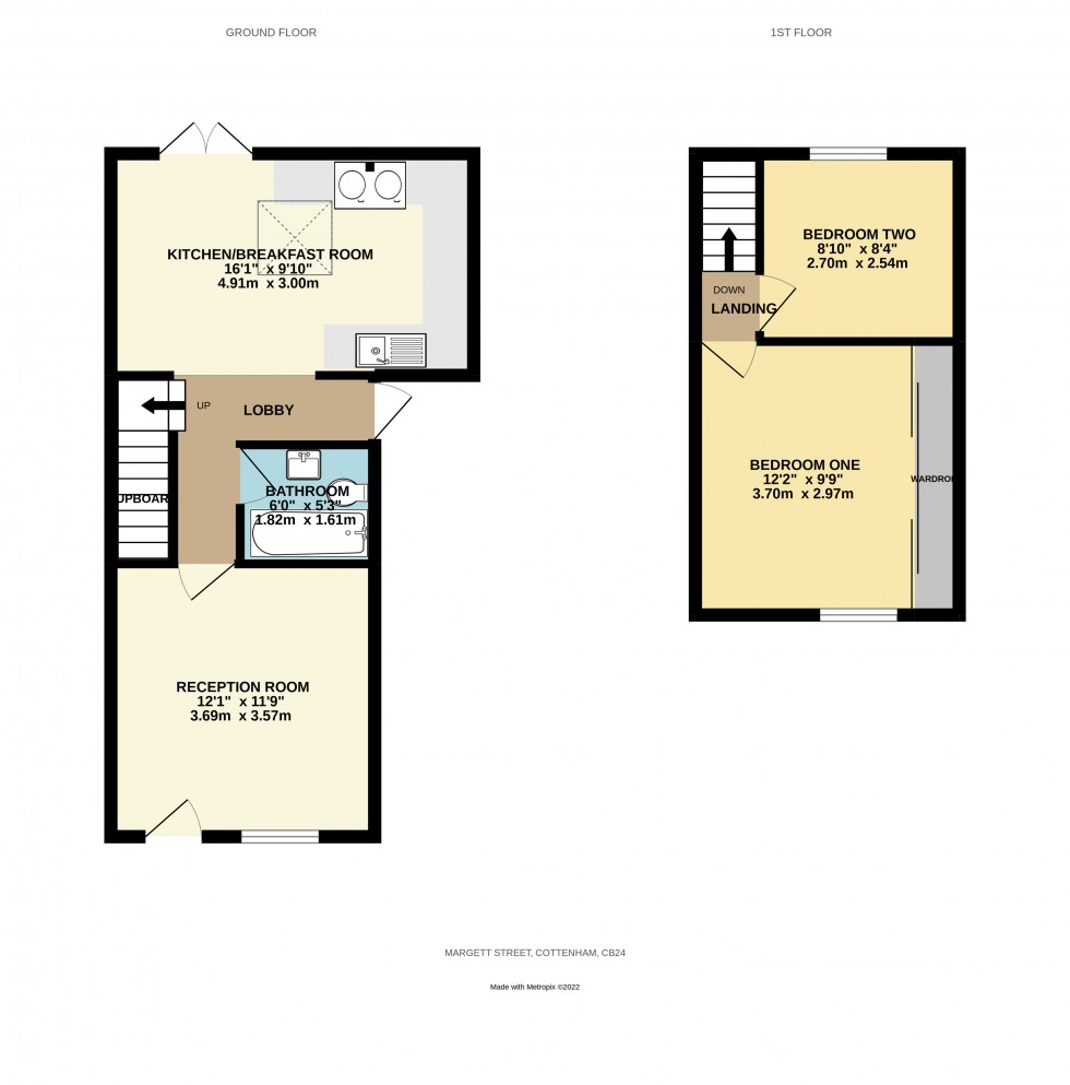 Floorplan for Margett Street, Cottenham, Cambridge