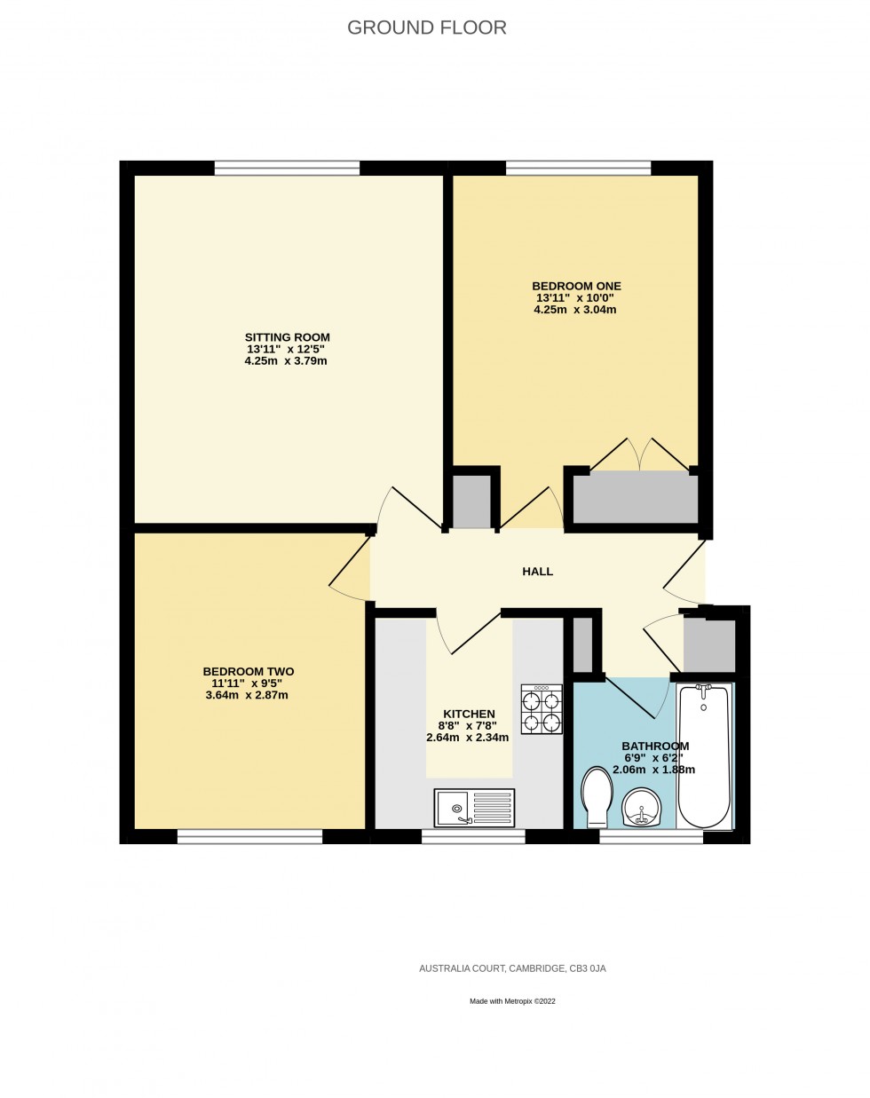 Floorplan for Australia Court, Cambridge