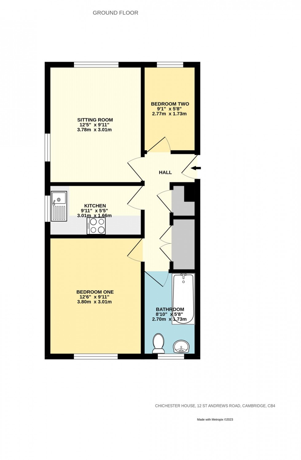 Floorplan for St Andrews Road, 12 St Andrews Road, Cambridge