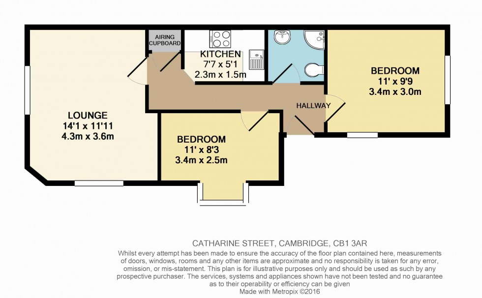 Floorplan for Catharine Street, Cambridge
