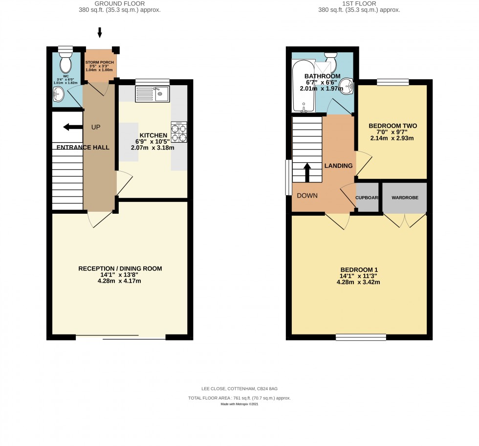 Floorplan for Cottenham, Cambridge