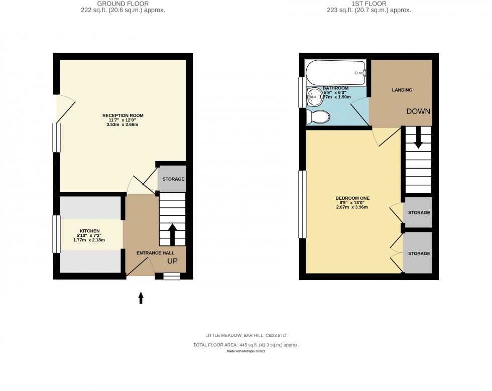 Floorplan for Bar Hill, Cambridge