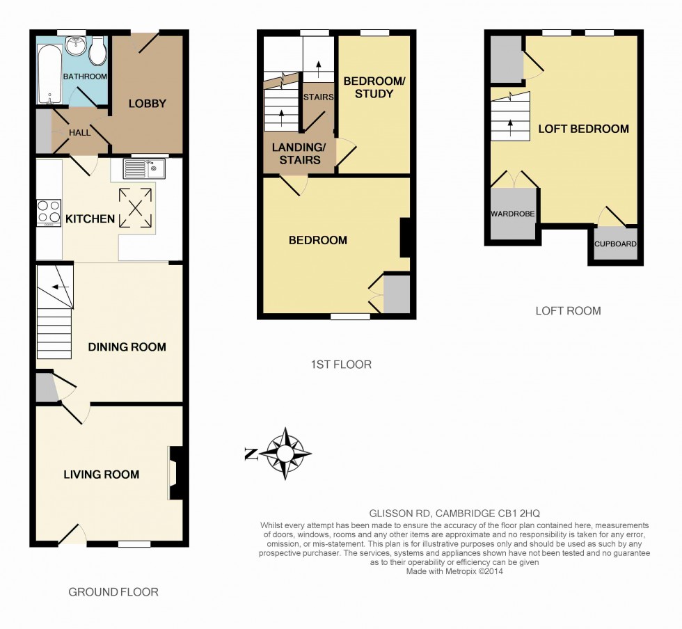 Floorplan for Glisson Road, Cambridge