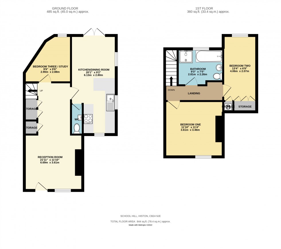 Floorplan for Histon, Cambridge