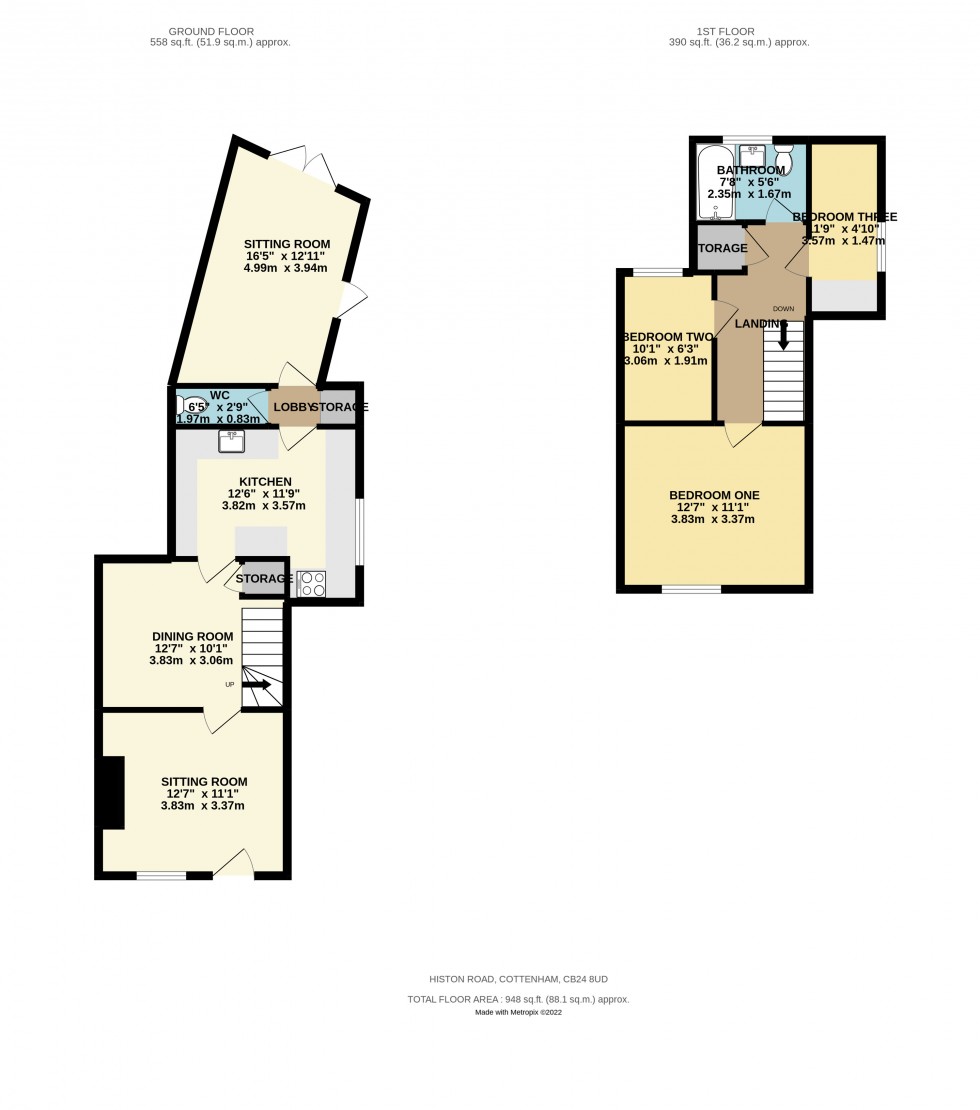 Floorplan for Cottenham, Cambridge
