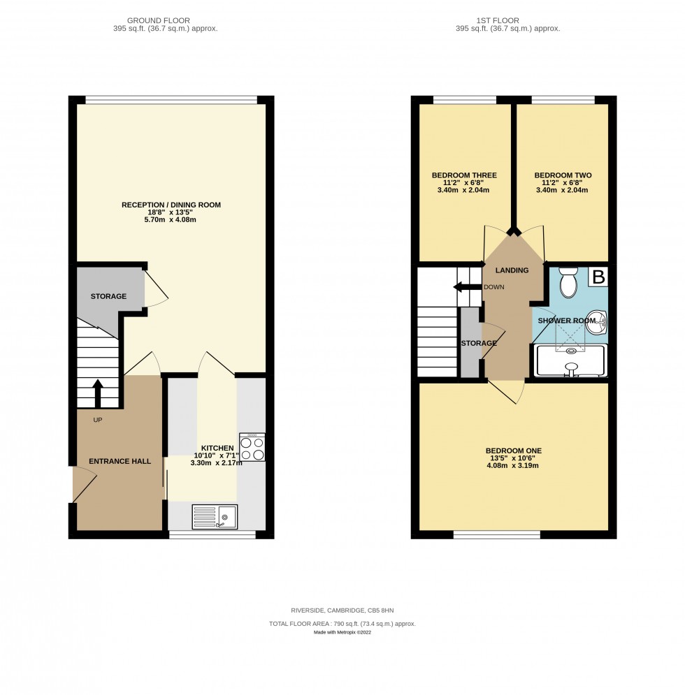 Floorplan for Riverside, Cambridge