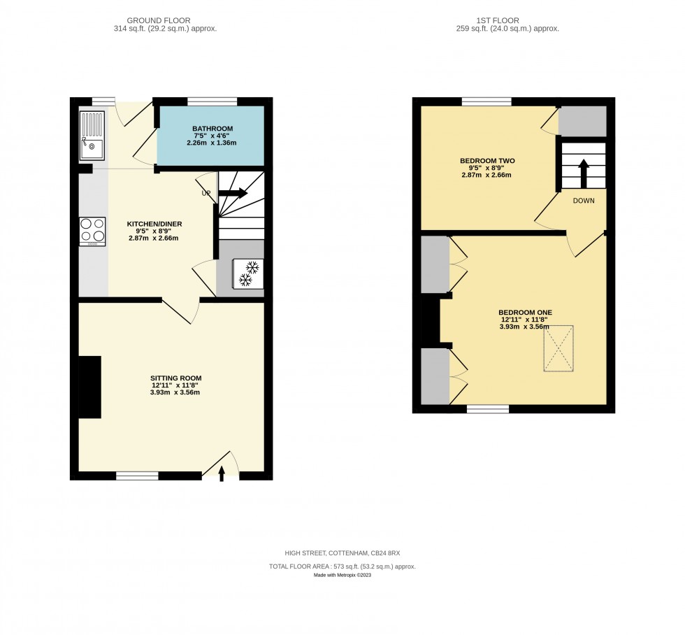 Floorplan for Cottenham, Cambridge