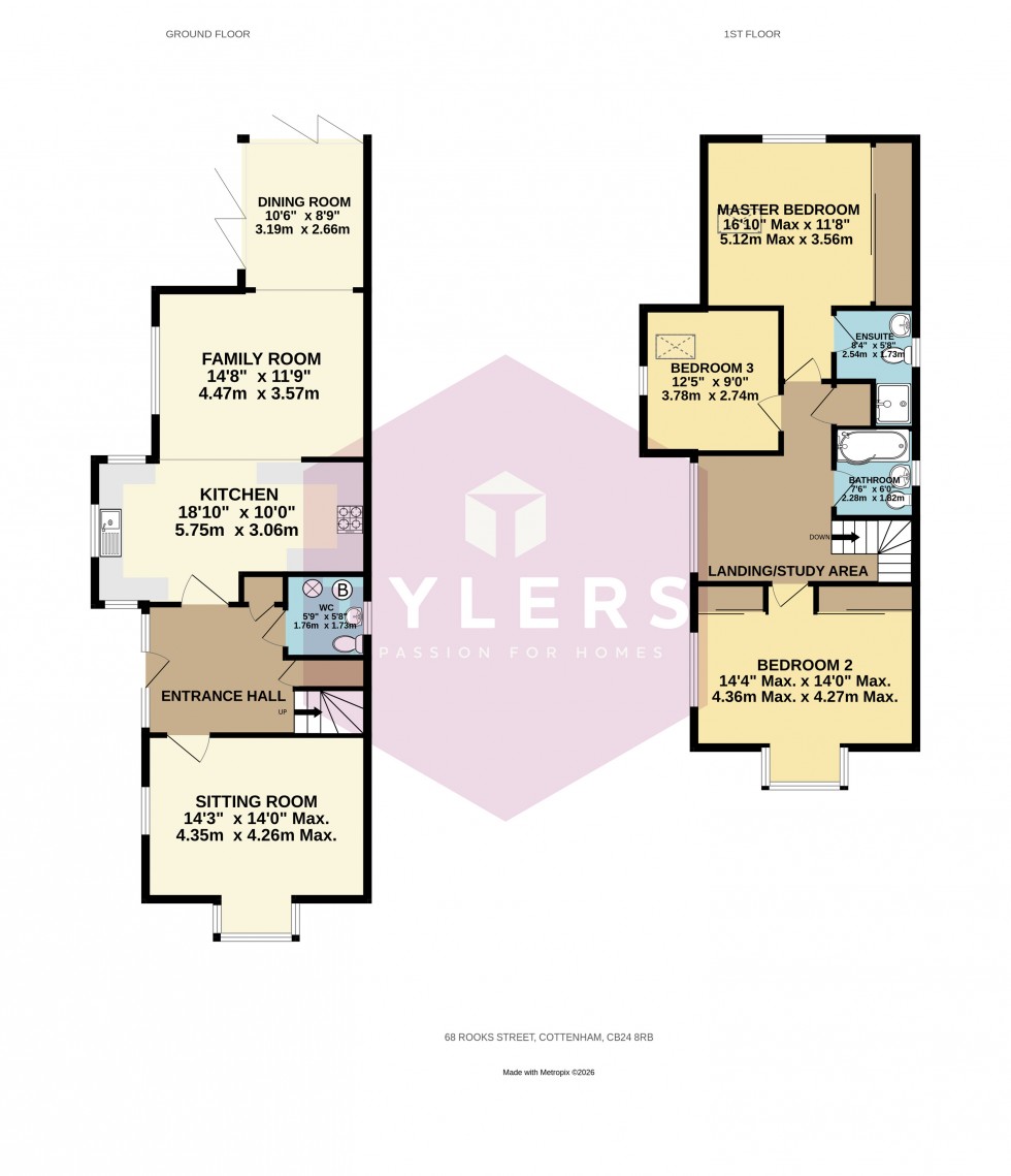 Floorplan for Cottenham, Cambridge