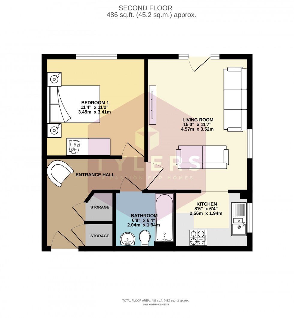 Floorplan for Gladeside, Cambridge