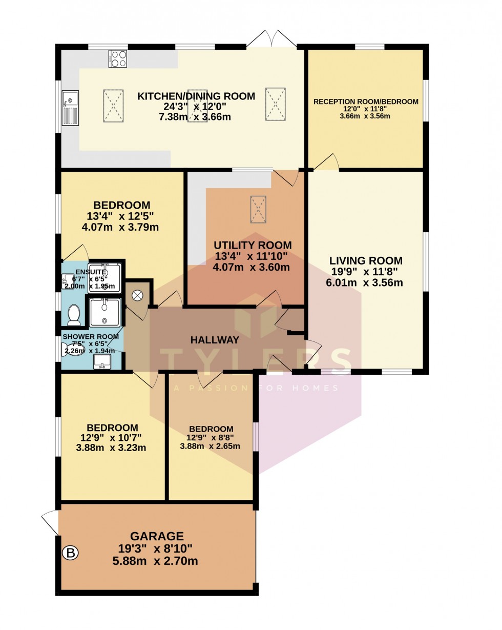 Floorplan for Oakington, Cambridge