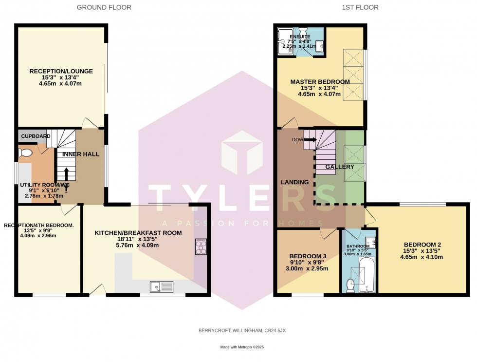 Floorplan for Willingham, Cambridge, Cambridgeshire