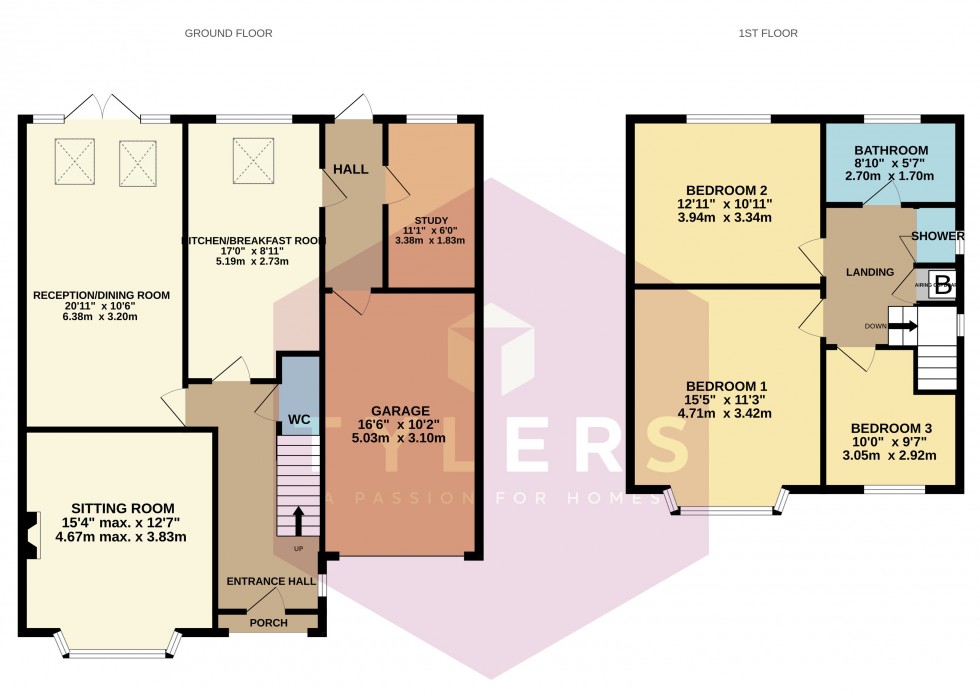 Floorplan for Girton, Cambridge, Cambridgeshire