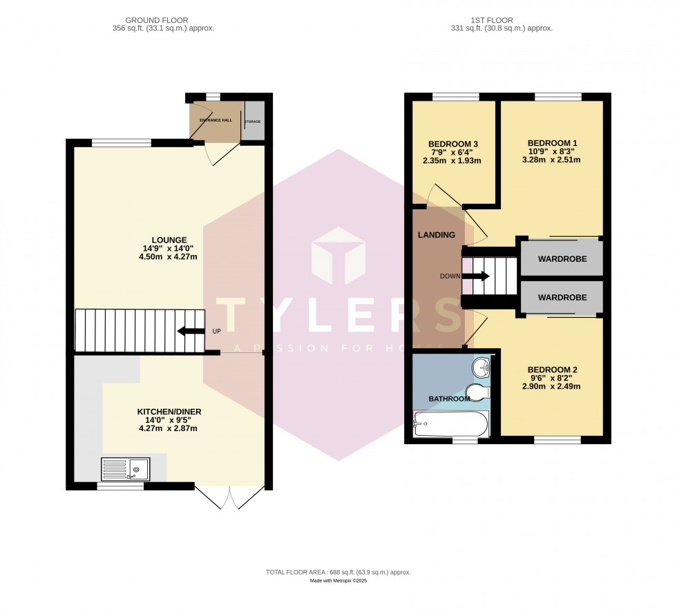 Floorplan for Bar Hill, Cambridge, Cambridgeshire