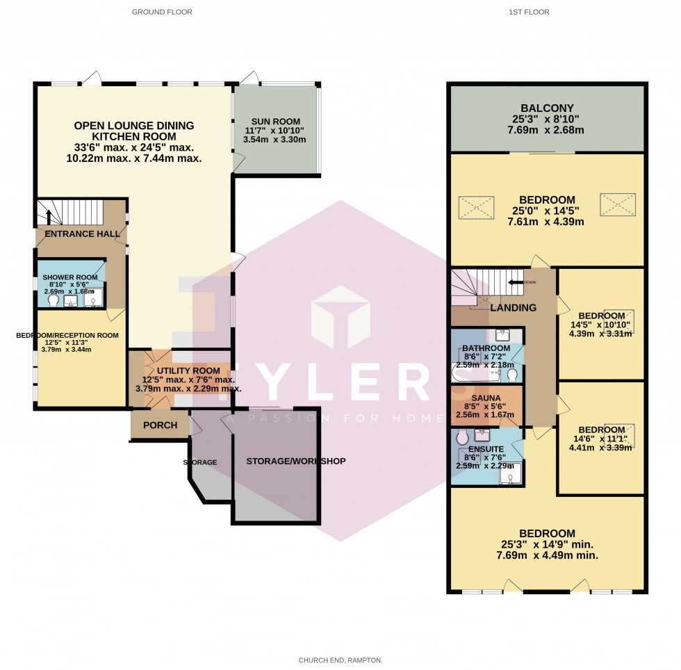 Floorplan for Rampton, Cambridge, Cambridgeshire