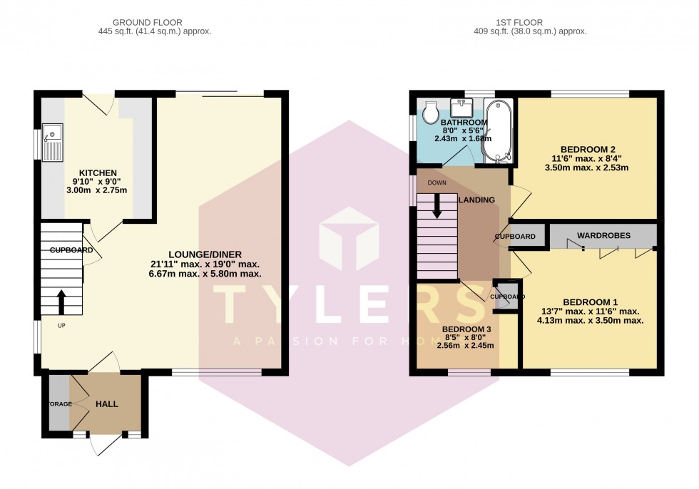 Floorplan for Cambridge, Cambridgeshire