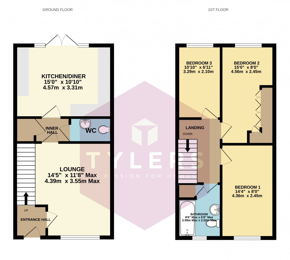 Floorplan for Cottenham, Cambridge, Cambridgeshire
