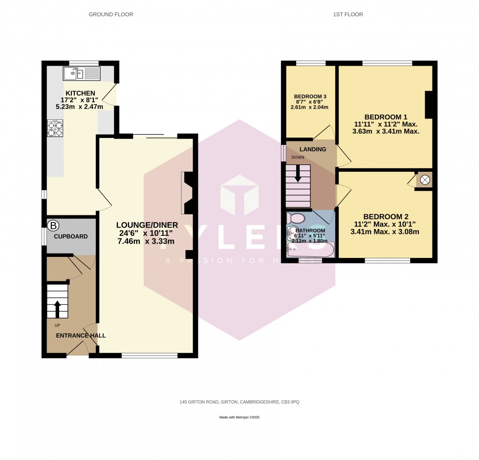 Floorplan for Girton, Cambridge, Cambridgeshire