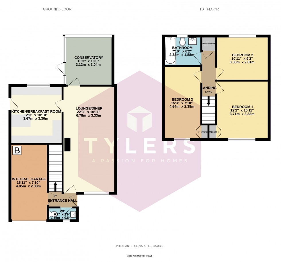 Floorplan for Bar Hill, Cambridge, Cambridgeshire