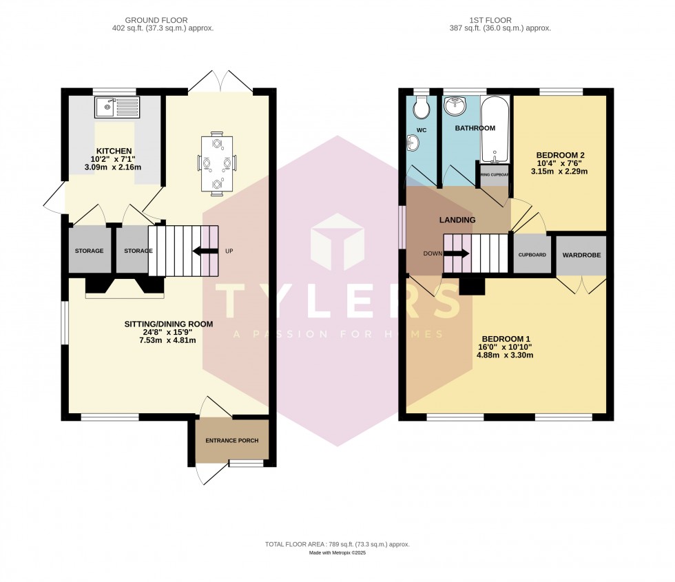 Floorplan for Over, Cambridge, Cambridgeshire