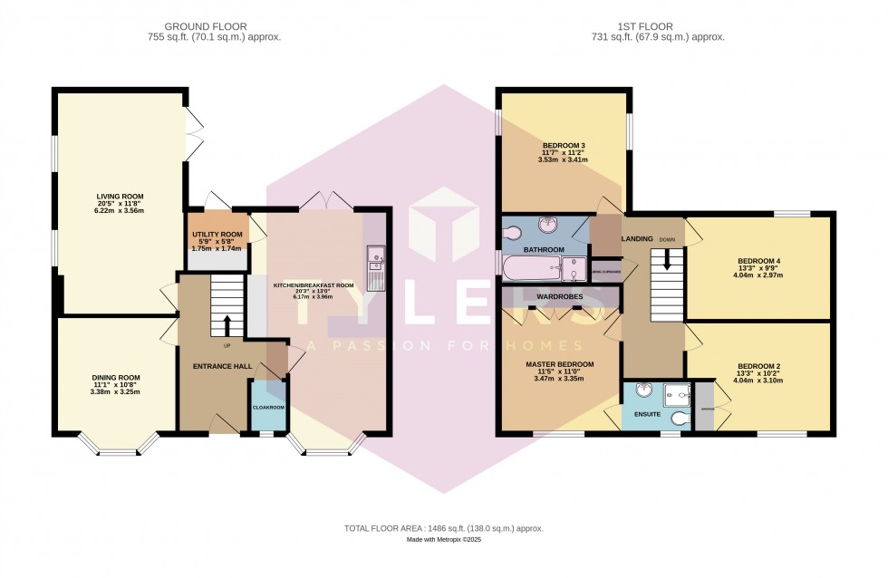 Floorplan for Longstanton, Cambridge, Cambridgeshire