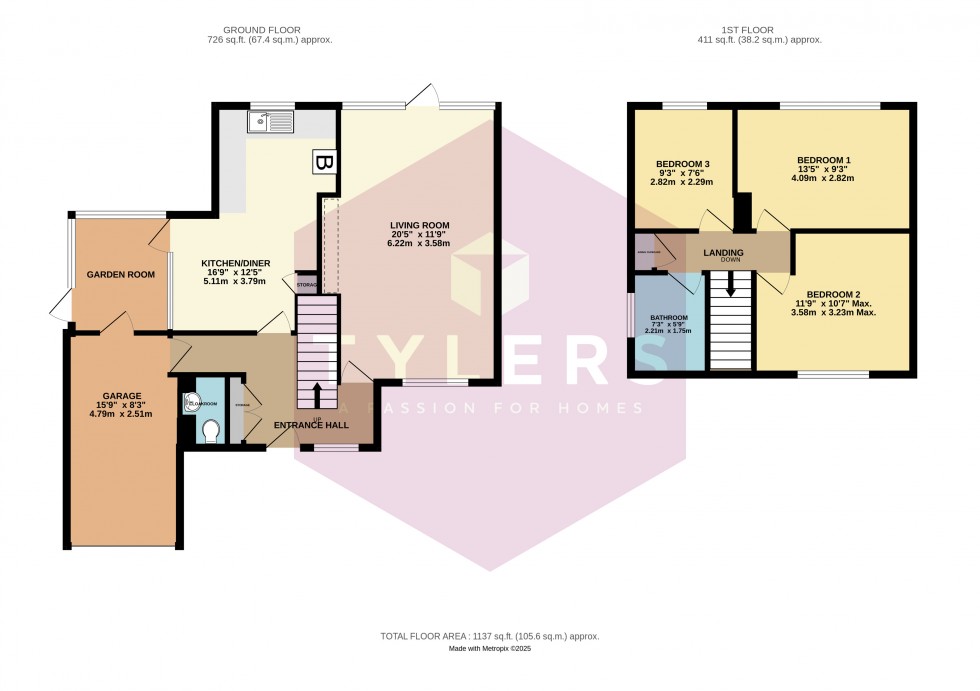Floorplan for Cottenham, Cambridge, Cambridgeshire