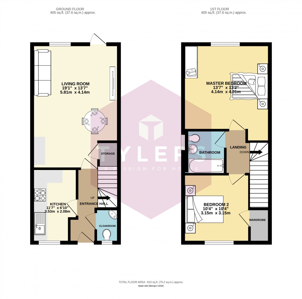 Floorplan for Cottenham, Cambridge, Cambridgeshire