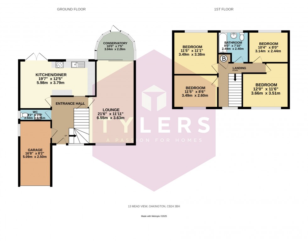 Floorplan for Oakington, Cambridge, Cambridgeshire