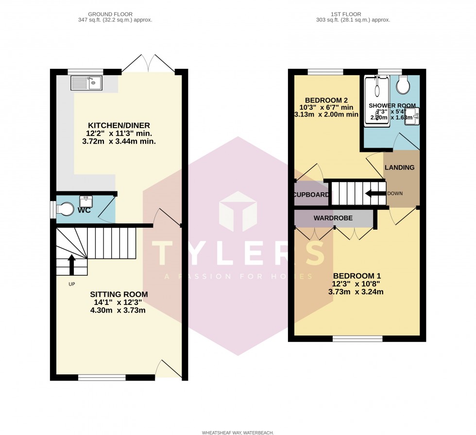 Floorplan for Waterbeach, Cambridge, Cambridgeshire