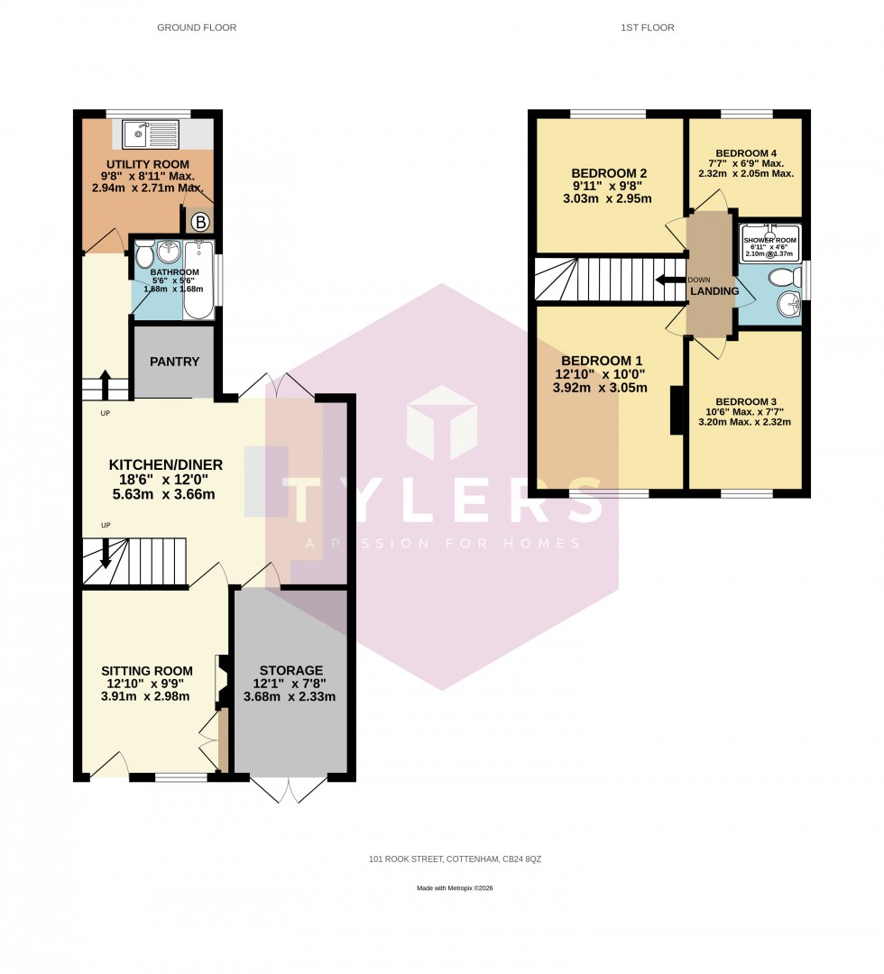 Floorplan for Cottenham, Cambridge, Cambridgeshire