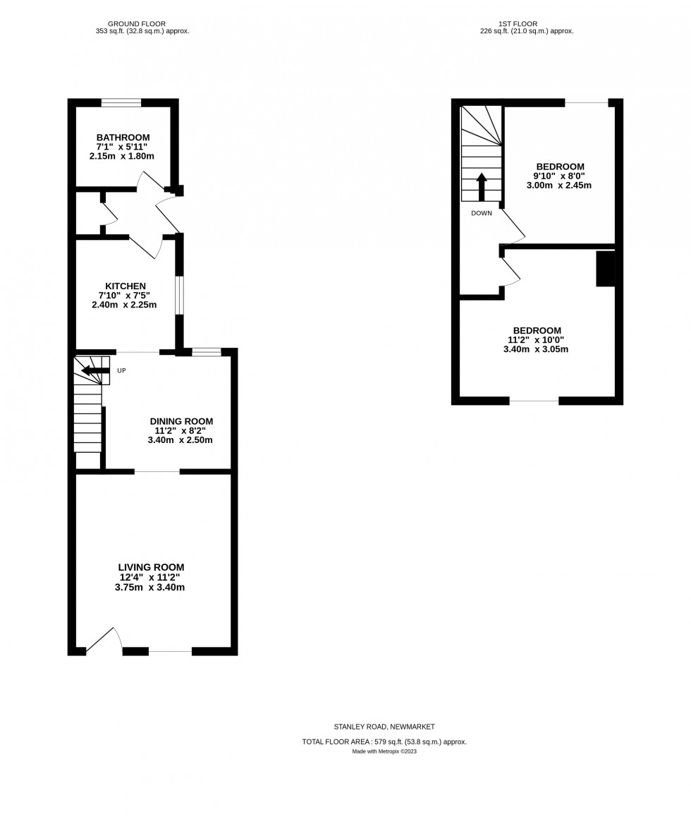 Floorplan for Newmarket, Suffolk