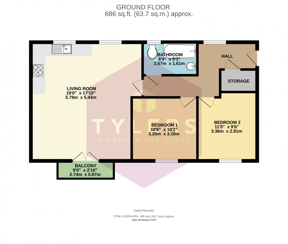 Floorplan for Cambridge, Cambridgeshire