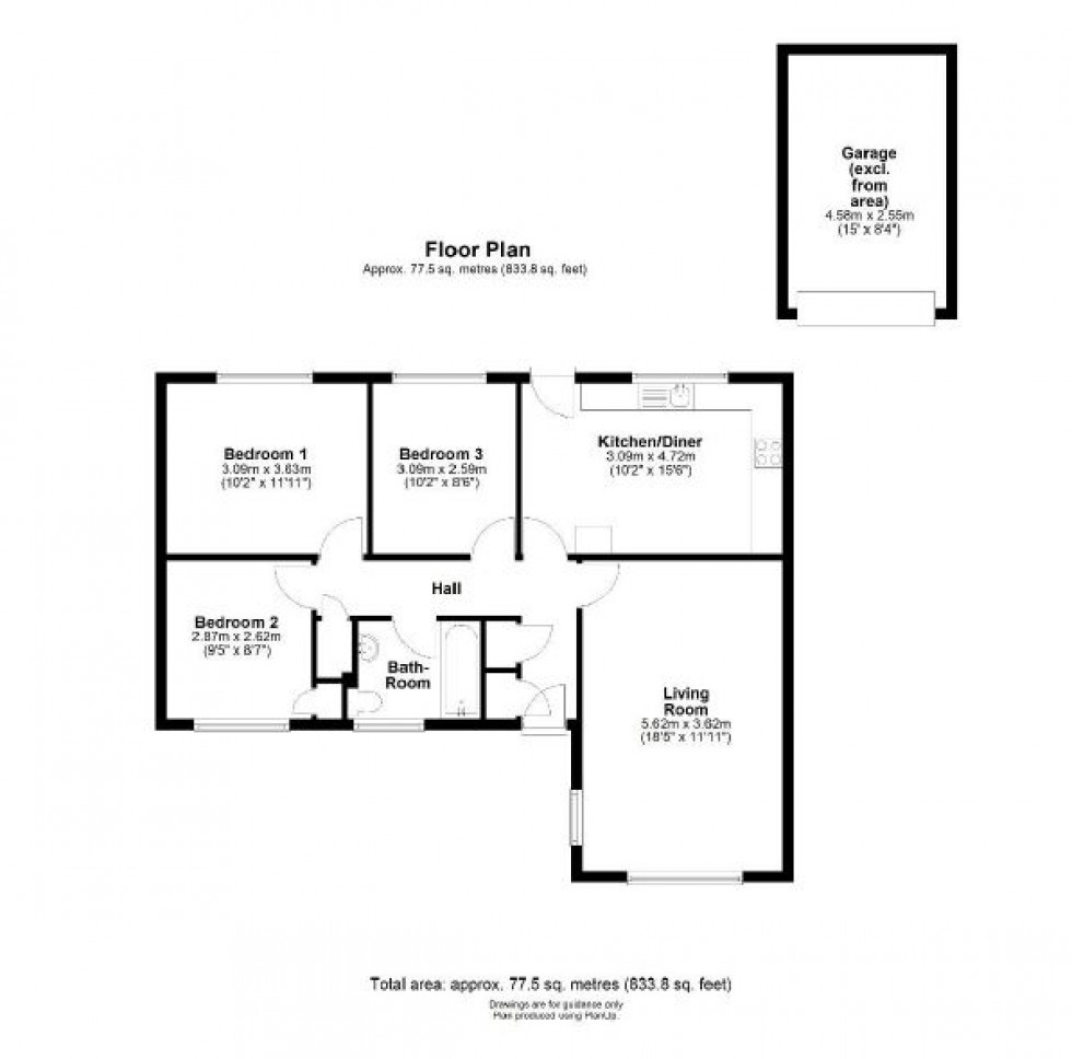 Floorplan for Ashley, Newmarket, Cambridgeshire