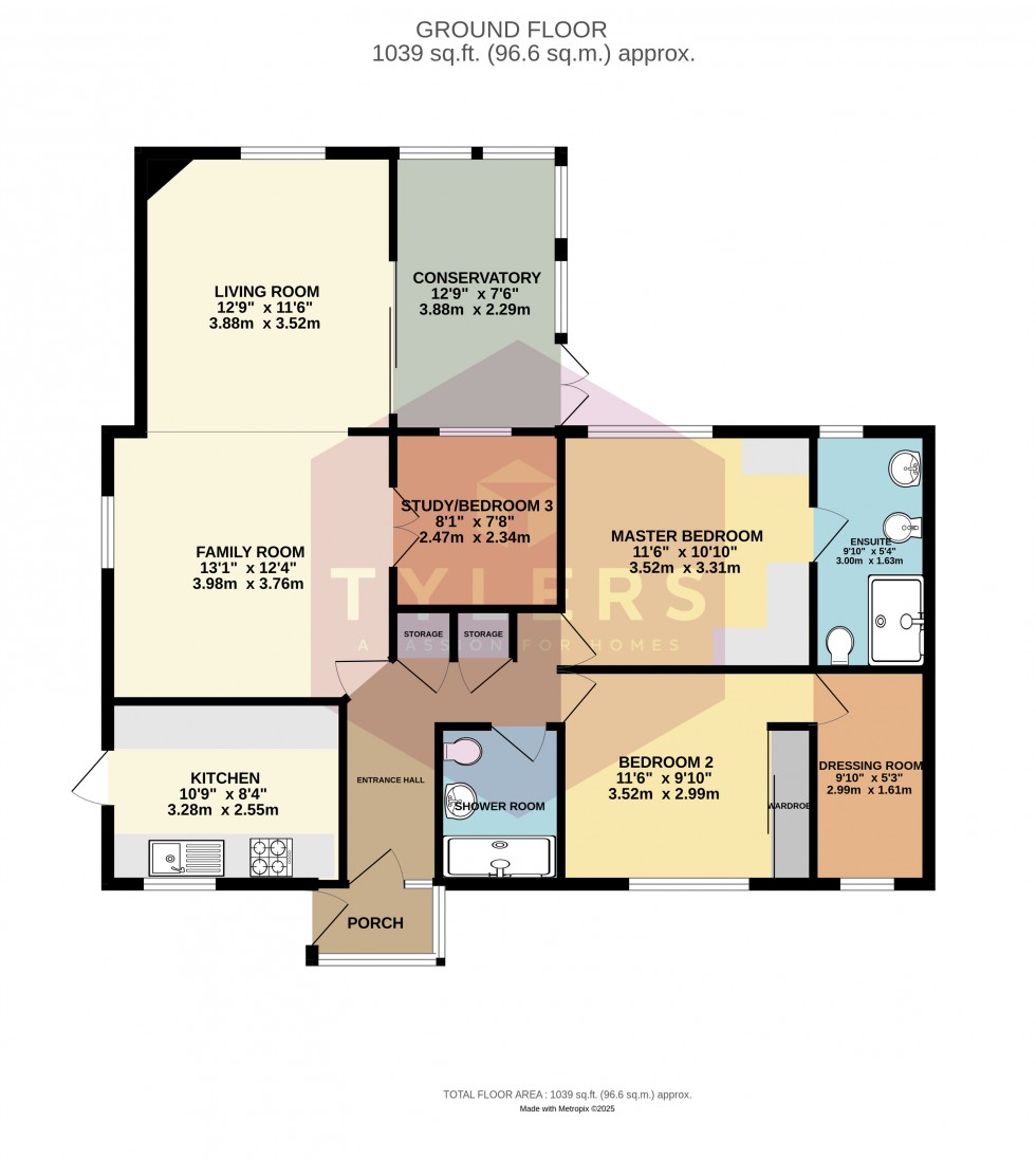 Floorplan for Oakington, Cambridge, Cambridgeshire